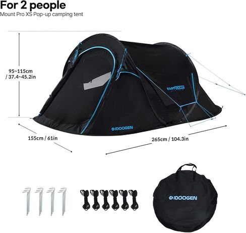 خيمة منبثقة لشخصين للتخييم، خيمة مقاومة للماء سهلة التركيب الفوري للتخييم والمشي لمسافات طويلة in Kuwait