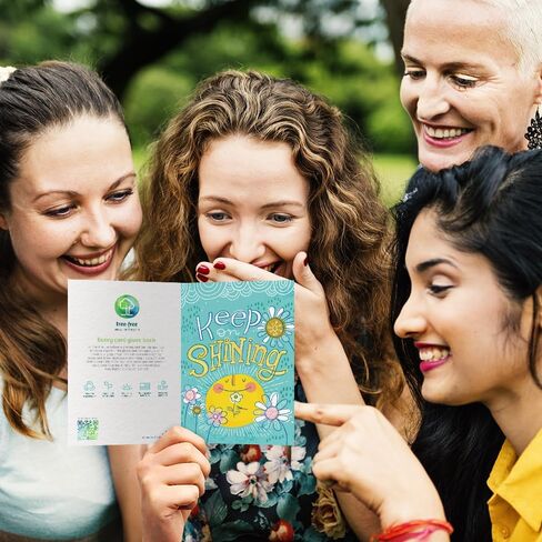 Tree-Free Greetings 12 Pack All Occasion Notecards, Eco Friendly, Made in USA, 100% Recycled Paper ECOnotes, 4 x 6 Inches, Sunshine Season (FS54317) in Saudi Arabia