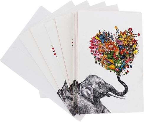 Tree-Free Greetings 12 Pack All Occasion Notecards, Eco Friendly, Made in USA, 100% Recycled Paper ECOnotes, 4 x 6 Inches, Sunshine Season (FS54317) in Saudi Arabia