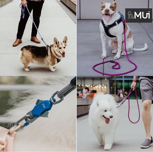 Magnetic Dog Leashes for Large Dogs Heavy Duty, Premium 6 Foot Dog Leash with Easy Dual-Hook Connection Works with Any Collar or Harnesses, Tangle-Free, Strong and Secure Dog Lead by MUI (1/3 inch) in Saudi Arabia