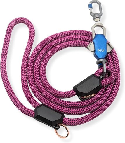 Magnetic Dog Leashes for Large Dogs Heavy Duty, Premium 6 Foot Dog Leash with Easy Dual-Hook Connection Works with Any Collar or Harnesses, Tangle-Free, Strong and Secure Dog Lead by MUI (1/3 inch) in Saudi Arabia