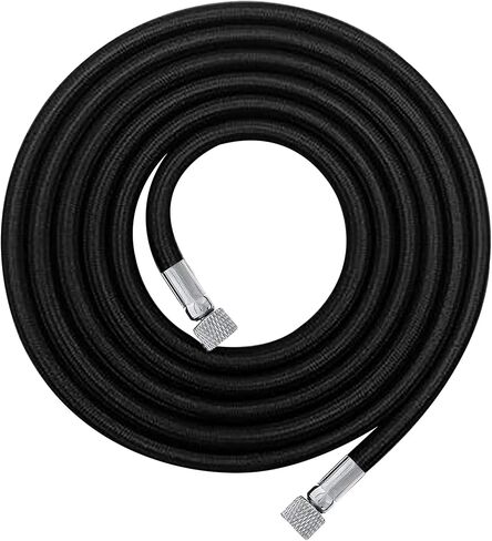 خرطوم البخاخة الفاخر من النايلون بطول 6 أقدام مع تركيبات قياسية مقاس 1/8 بوصة على كلا الطرفين باللون الأسود 2 in Kuwait