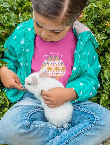 تي شيرت Eggstra اللطيف لعيد الفصح مزين بشكل لطيف للرضع والأطفال الصغار على شكل أرنب مقاس 2T باللون الوردي in Saudi Arabia