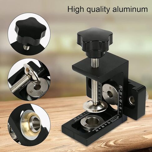 3 in 1 Dowel Jig Drill Kit Woodworking Dowel Drill Guide Set with 8/10/15mm Hole Dowel Pins Pocket Hole Jig with Puncher Locator for Embedded Nuts, Bolts and Eccentric Nuts, Wooden Joint in Saudi Arabia