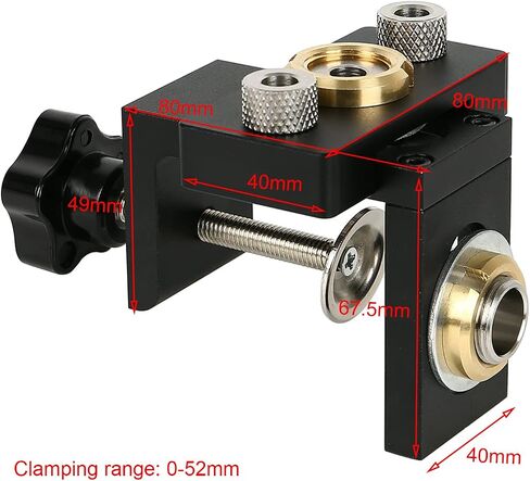 3 in 1 Dowel Jig Drill Kit Woodworking Dowel Drill Guide Set with 8/10/15mm Hole Dowel Pins Pocket Hole Jig with Puncher Locator for Embedded Nuts, Bolts and Eccentric Nuts, Wooden Joint in Saudi Arabia