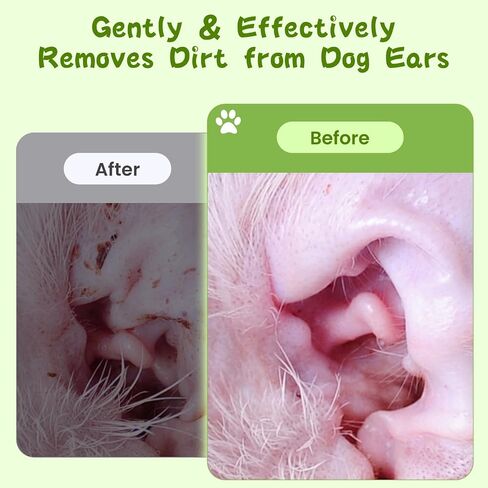 Tinioey Dog Ear Wipes for Dogs (150 Count) | Plant-Based Cat Dog Ear Cleaner Wipes Cleaning Solution to Remove Dirt and Ear Wax, Relieve Itching, Shaking Head & Inflammation in Saudi Arabia