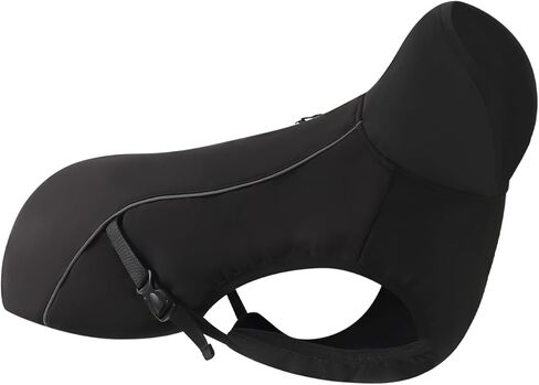 معطف سترة شتوية دافئة للكلاب، سترات للكلاب عاكسة للرياح ومضادة للماء، ملابس للطقس البارد والمشي لمسافات طويلة والسفر باللون الأسود L in Kuwait