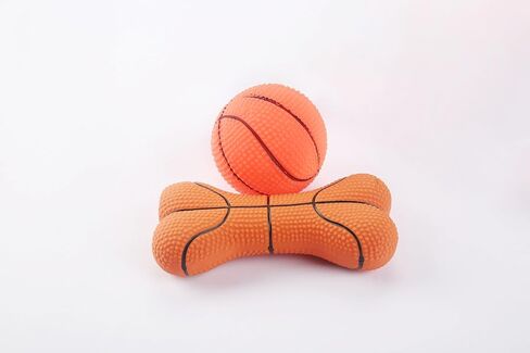 Chewy, Squeaky Bone & Ball Toy Set for Small, Medium & Large Dogs. Fun Indoor/Outdoor Play for Dogs (Brown) in Saudi Arabia