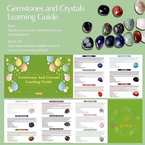 حشوات سلة عيد الفصح، 15 قطعة من بيض عيد الفصح المملوء مسبقًا بالأحجار الكريمة، مجموعة حشو بيضات الكريستال والصخور الطبيعية، هدايا حفلات عيد الفصح لصيد البيض، هدية علمية تعليمية للأولاد والبنات in Kuwait