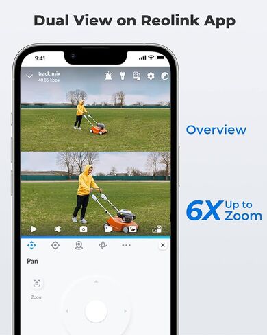 كاميرا REOLINK 4K سلكية واي فاي خارجية، كاميرا أمان بعدسة مزدوجة 8 ميجابكسل، 360 PTZ مع تتبع تلقائي، 2.4/5 جيجا هرتز واي فاي ذكي كشف الأشخاص/المركبات، تكبير هجين 6X، رؤية ليلية ملونة، TrackMix WiFi (متجدد) in Saudi Arabia