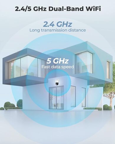 كاميرا REOLINK 4K سلكية واي فاي خارجية، كاميرا أمان بعدسة مزدوجة 8 ميجابكسل، 360 PTZ مع تتبع تلقائي، 2.4/5 جيجا هرتز واي فاي ذكي كشف الأشخاص/المركبات، تكبير هجين 6X، رؤية ليلية ملونة، TrackMix WiFi (متجدد) in Saudi Arabia