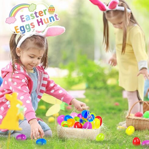 Easter Theme Party Favor Supplies for kids, 200PCS Prefilled Easter Eggs with Toys for Easter Eggs Hunt, Easter Basket Stuffers Fillers, Easter Eggs Bulk for School Easter Activities, Classroom Prizes in Kuwait