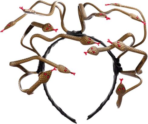 Medusa Cosplay Costume Headband Headdress Dress- up Headpiece Halloween Snake Hairband for Carnival Masquerade Scary Crown Women Party Supplies, (MN29531Q1A426F17OTK) in Saudi Arabia