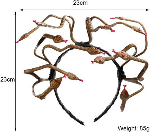 Medusa Cosplay Costume Headband Headdress Dress- up Headpiece Halloween Snake Hairband for Carnival Masquerade Scary Crown Women Party Supplies, (MN29531Q1A426F17OTK) in Saudi Arabia