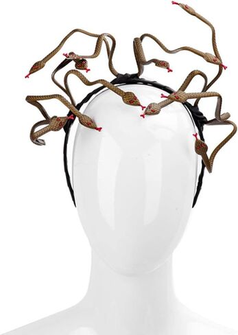 Medusa Cosplay Costume Headband Headdress Dress- up Headpiece Halloween Snake Hairband for Carnival Masquerade Scary Crown Women Party Supplies, (MN29531Q1A426F17OTK) in Saudi Arabia