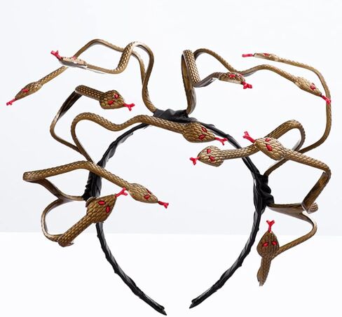 Medusa Cosplay Costume Headband Headdress Dress- up Headpiece Halloween Snake Hairband for Carnival Masquerade Scary Crown Women Party Supplies, (MN29531Q1A426F17OTK) in Saudi Arabia