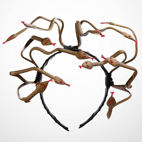 Medusa Cosplay Costume Headband Headdress Dress- up Headpiece Halloween Snake Hairband for Carnival Masquerade Scary Crown Women Party Supplies, (MN29531Q1A426F17OTK) in Saudi Arabia