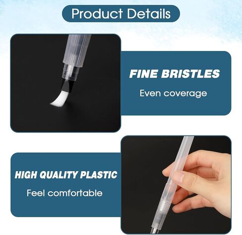 6 Pcs Watercolor Brush Pens Water Brush Pens for Watercolor, Watercolor Paint Pens, Refillable Watercolor Brush Pens, Water Paint Brush, Water Brushes for Watercolor Paint Pens for Markers in Kuwait