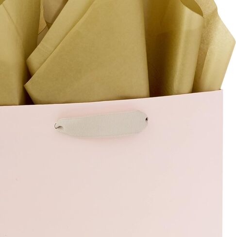 Hallmark Signature Studio 7" Medium Square Birthday Gift Bag with Tissue Paper (Blush Pink, Gold Foil Happy Birthday) for Wife, Daughter, Sister, Aunt, Teen in Saudi Arabia