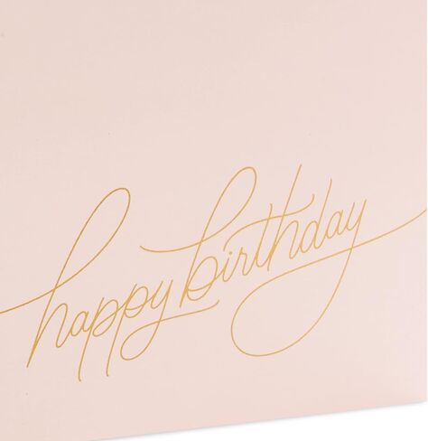 Hallmark Signature Studio 7" Medium Square Birthday Gift Bag with Tissue Paper (Blush Pink, Gold Foil Happy Birthday) for Wife, Daughter, Sister, Aunt, Teen in Saudi Arabia
