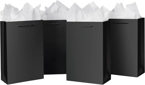 SHIPKEY 10 Pack Aquamarine Green Gift Bags with Tissue Paper | 8x4x11inch Bridesmaid Gift Bags, Wedding Gift Bags, Medium Gift Bags in Saudi Arabia