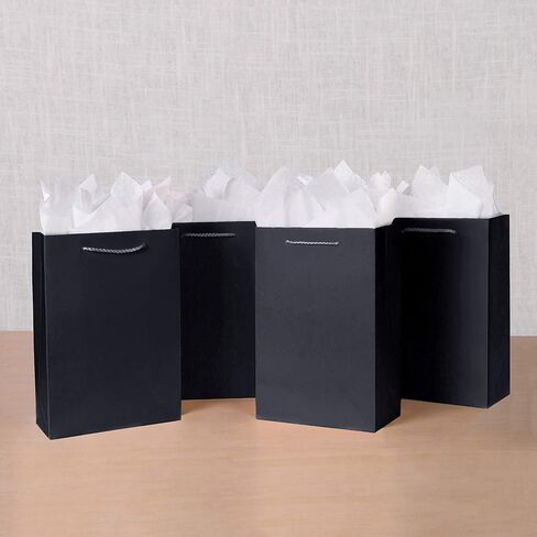 SHIPKEY 10 Pack Aquamarine Green Gift Bags with Tissue Paper | 8x4x11inch Bridesmaid Gift Bags, Wedding Gift Bags, Medium Gift Bags in Saudi Arabia