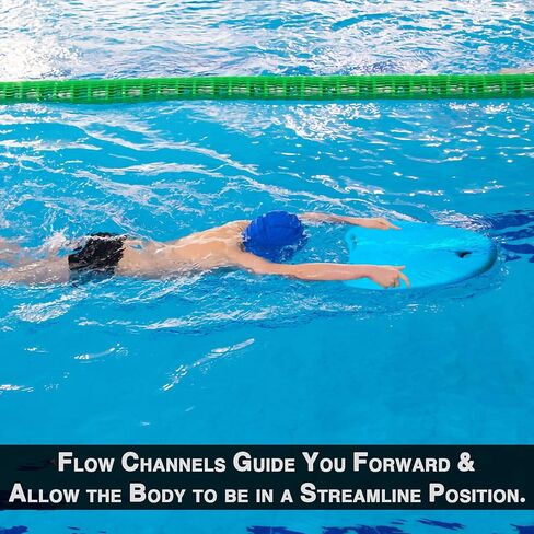 Water Gear Ergo Kickboard - High Performance - Moves Easily Through Water - Reduces Shoulder Strain - for Kids Swimming Board - Blue in Kuwait