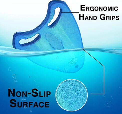 Water Gear Ergo Kickboard - High Performance - Moves Easily Through Water - Reduces Shoulder Strain - for Kids Swimming Board - Blue in Kuwait