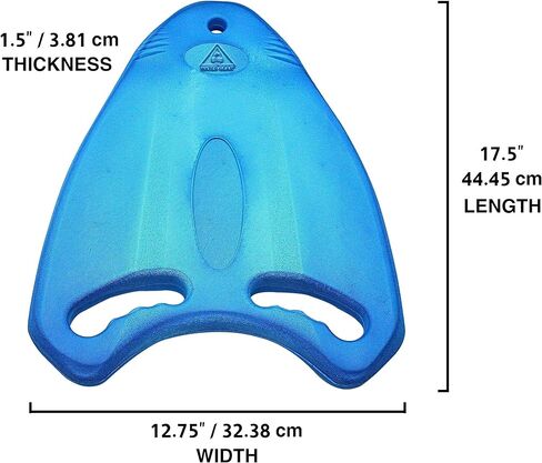 Water Gear Ergo Kickboard - High Performance - Moves Easily Through Water - Reduces Shoulder Strain - for Kids Swimming Board - Blue in Kuwait