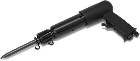 مجموعة مطرقة هواء ذات أسطوانة طويلة 250 شديدة التحمل مكونة من 5 قطع إزميل، مع ملحق قشارة إبرة مدمج، قوي in Kuwait