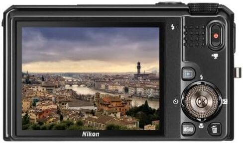 كاميرا Nikon COOLPIX S9100 12.1 ميجابكسل CMOS الرقمية مع عدسة تكبير بصري واسعة الزاوية 18x NIKKOR ED وفيديو عالي الدقة 1080 بكسل (أسود) (النموذج القديم) (متجدد) in Saudi Arabia