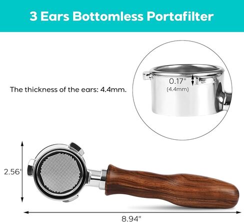 CASABREWS 51mm Bottomless Portafilter, 3 Ears Professional Espresso Portafilter with Filter Basket and Puck Screen, Compatible with CASABREWS CM5418, 3700Essential, 3700Gense, 3700Pro in Saudi Arabia
