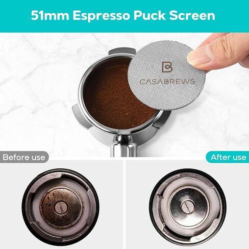 CASABREWS 51mm Bottomless Portafilter, 3 Ears Professional Espresso Portafilter with Filter Basket and Puck Screen, Compatible with CASABREWS CM5418, 3700Essential, 3700Gense, 3700Pro in Saudi Arabia
