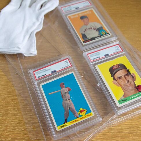 Simply Genius (25 Pack Ultra Collectible Cards Slabs Storage Tray Holder for Graded Sports Cards and PRO Trading Cards Binder Tray 3 Ring Trading Card Binder Pages Fits Cards Graded by Beckett in Kuwait