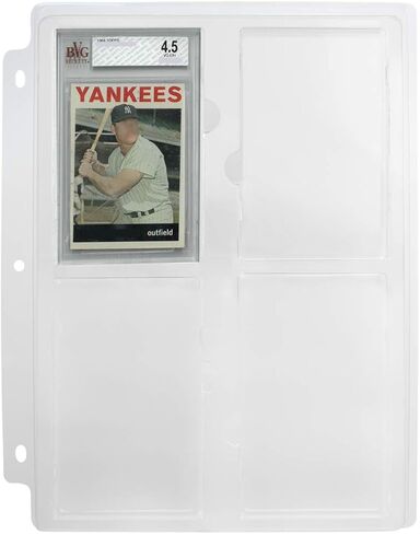 Simply Genius (25 Pack Ultra Collectible Cards Slabs Storage Tray Holder for Graded Sports Cards and PRO Trading Cards Binder Tray 3 Ring Trading Card Binder Pages Fits Cards Graded by Beckett in Kuwait