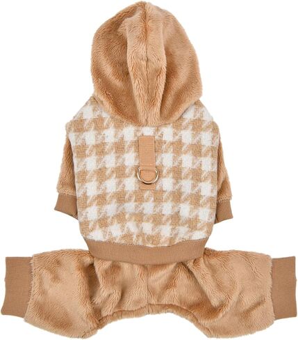 Puppia Cagnie Winter Jumpsuit Warm Cozy Fashionable for Small Dogs, Beige, Large in Saudi Arabia