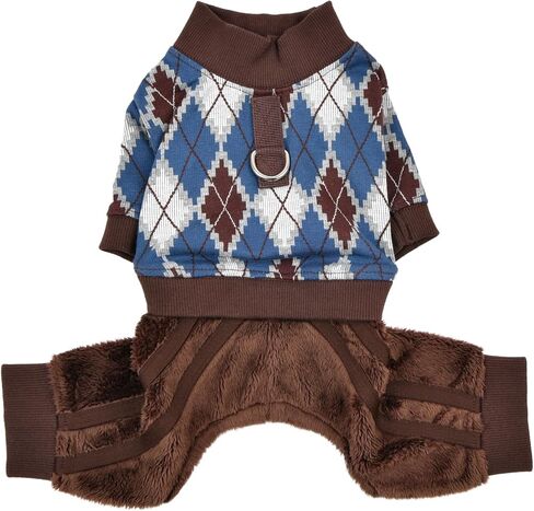 Puppia Cagnie Winter Jumpsuit Warm Cozy Fashionable for Small Dogs, Beige, Large in Saudi Arabia