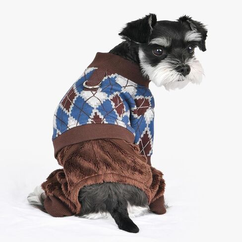Puppia Cagnie Winter Jumpsuit Warm Cozy Fashionable for Small Dogs, Beige, Large in Saudi Arabia