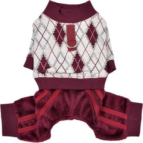 Puppia Cagnie Winter Jumpsuit Warm Cozy Fashionable for Small Dogs, Beige, Large in Saudi Arabia