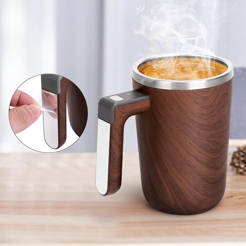 جهاز تسخين كوب القهوة، كوب قهوة مُسخن للتحكم في درجة الحرارة، سخان قهوة/شاي 13 أونصة حتى 140 درجة فهرنهايت مع التحريك الذاتي المغناطيسي in Kuwait