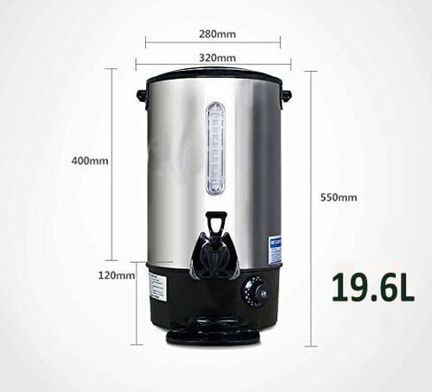INTBUYING Stainless Steel Large Capacity Commercial Office Kitchen Hot Water Dispense Boiler Instant Boiling Machine Heater Electric Kettle Temperature Control for Coffee Tea with Faucet Tap-21.7L in Saudi Arabia