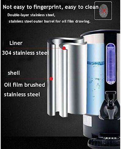 INTBUYING Stainless Steel Large Capacity Commercial Office Kitchen Hot Water Dispense Boiler Instant Boiling Machine Heater Electric Kettle Temperature Control for Coffee Tea with Faucet Tap-21.7L in Saudi Arabia