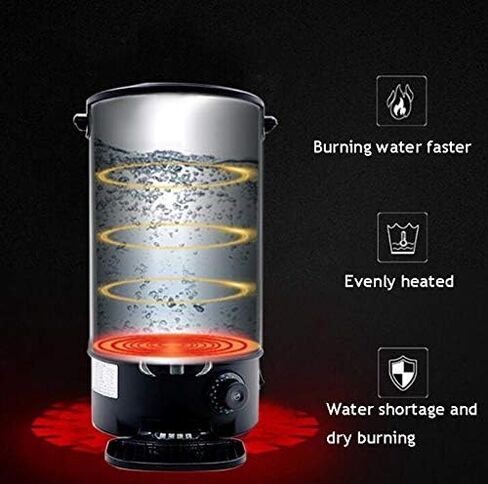 INTBUYING Stainless Steel Large Capacity Commercial Office Kitchen Hot Water Dispense Boiler Instant Boiling Machine Heater Electric Kettle Temperature Control for Coffee Tea with Faucet Tap-21.7L in Saudi Arabia