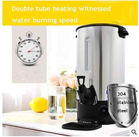 INTBUYING Stainless Steel Large Capacity Commercial Office Kitchen Hot Water Dispense Boiler Instant Boiling Machine Heater Electric Kettle Temperature Control for Coffee Tea with Faucet Tap-21.7L in Saudi Arabia
