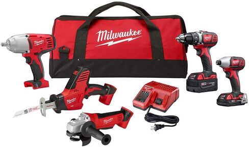 Milwaukee 2695-25CXH M18 18-Volt Lithium-Ion Cordless Combo Tool Kit (5-Tool) with Two Batteries, Charger, Tool Bag in Saudi Arabia