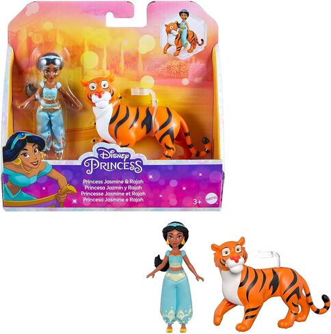 Mattel Disney Princess Jasmine Small Doll and Rajah Tiger Figure with Seat, from Mattel Disney Movie Aladdin in Saudi Arabia