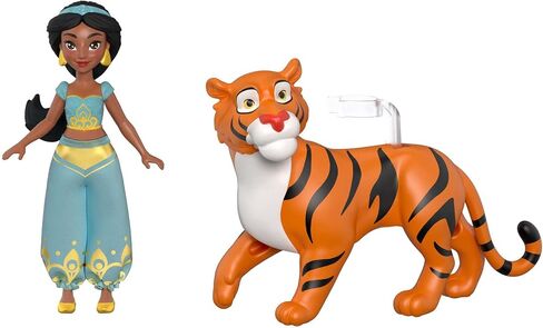 Mattel Disney Princess Jasmine Small Doll and Rajah Tiger Figure with Seat, from Mattel Disney Movie Aladdin in Saudi Arabia