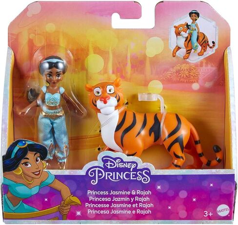 Mattel Disney Princess Jasmine Small Doll and Rajah Tiger Figure with Seat, from Mattel Disney Movie Aladdin in Saudi Arabia