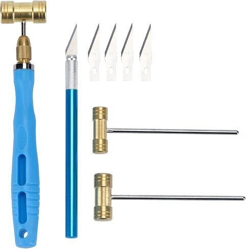 1 Set Mini Copper 3 in 1 Brass Hammer Tools Screw & Driver Graver Set Kit for Watchmaker Teaching Tools Hammer Wood Mini Hammer Jewelry DIY Copper Hammer Copper Watch Repair in Saudi Arabia