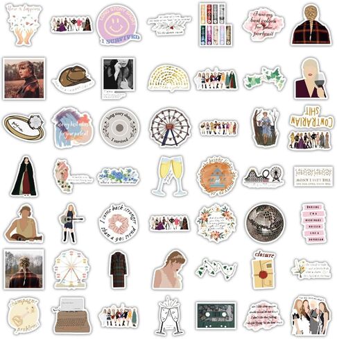 HongShengFu 100 قطعة من ملصقات الفينيل المقاومة للماء للفتيات الوردية فيلم ستار جرافيتي ذات مظهر جيد وحساسة للكمبيوتر المحمول والهاتف وحفلات التزلج in Kuwait